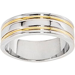 NEXTE Jewelry 14k Gold Overlay Railed Women's Band (7 mm)