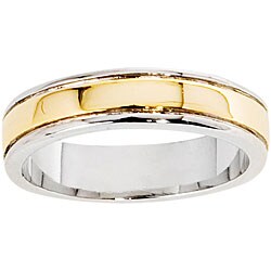 NEXTE Jewelry 14k Gold Overlay Men's Center Ridge Band (5 mm)