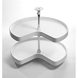 Kidney Shape 24-inch Lazy Susan Double Rotating Tray