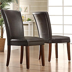 ETHAN HOME Decor Faux Alligator Print Dining Chairs (Set of 2)