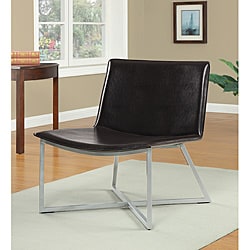 Melrose Dark Brown Bonded Leather Lounge Chair