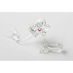 Asfour Crystal Elegant Rose Figurine