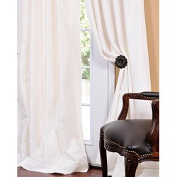 Signature Cream Faux Silk Taffeta 84-inch Curtain Panel