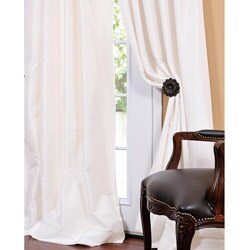 Signature Cream Faux Silk Taffeta 120-inch Curtain Panel