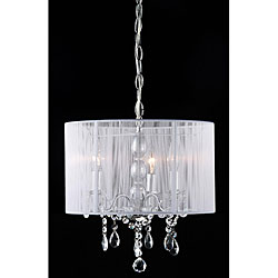 Indoor 3-light Chrome/ Crystal Chandelier 
