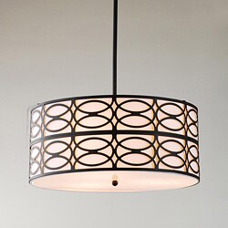 Indoor 3-light Black Pendant Chandelier 