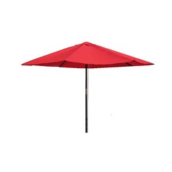 Hard Wood 9-foot Fire Engine Red Patio Umbrella