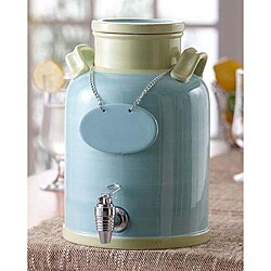 American Atelier Blue/ Ivory 240-ounce Ceramic Beverage Dispenser