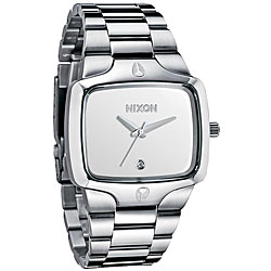 Nixon Men's 'Player' White Dial Stainless Steel Watch