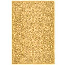 Handmade Cambridge Gold Wool Rug (5' x 8')