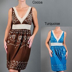 Mlle Gabrielle Women's Lace Embroidered Sundress