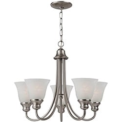 Windgate Energy Star Fluorescent 5-light Brushed Nickel Chandelier