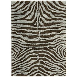 Hand-tufted Meadows Green Shag Rug (7'6 x 9'6)