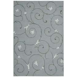 Tufted Cambria Blue/ Wool Blend Rug (8' x 10')