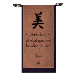 Cotton Beauty Symbol and Rumi Quote Scroll (Indonesia)