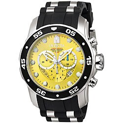 Invicta Men's Pro Diver Chronograph Black Polyurethane Watch