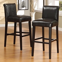 ETHAN HOME Bennett 29 inches Brown Faux Leather Barstools (Set of 2)