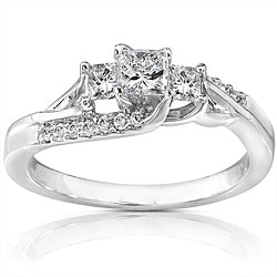 14k White Gold 1/2ct TDW Diamond Engagement Ring
