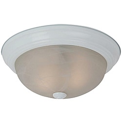 Windgate Three-light White Finish Flourescent Flush Mount Light