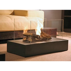 Space Steel Free-standing Indoor Fireplace