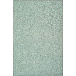 Martha Stewart Sprig Thistle Blue Cotton Rug (3'9 x 5'9)