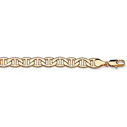 Neno Buscotti 14k Yellow Gold Overlay 9-inch Mariner Link Bracelet (12.5 mm)