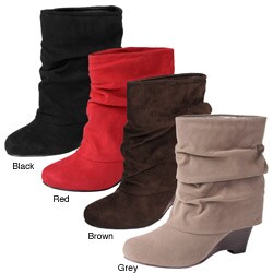 Glaze by Adi Women's Faux Suede Wedge Boots