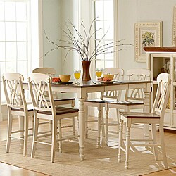 Mackenzie 7-piece Casual Country Antique White Dining Table Set