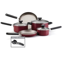 Farberware Premium Red 10-piece Aluminum Cookware Set