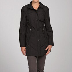 Nuage Women's Stand Collar Belted Jacket