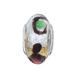 Signature Moments Sterling Silver Carnival Murano Glass Bead