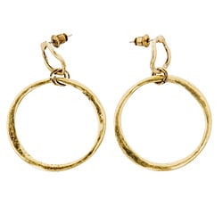 NEXTE Jewelry 14k Yellow Gold Overlay Abstract Round Hammered Earrings