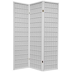 Oriental Shoji 3-panel White Room Divider Screen