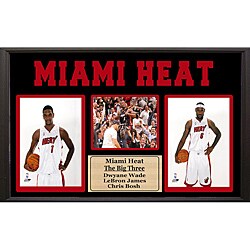 Miami Heat Wade, James and Bosh Nameplate (15 x 35)