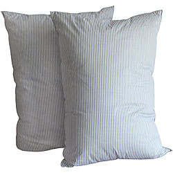Sleepline King-size Deluxe Maxx Blue/ White Stripe Feather Pillows (Set of 2)