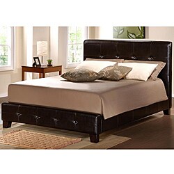 Copenhagen Dark Brown Upholstered Tufted Queen Bed