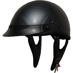 DOT Carbon Fiber Look Shorty Motorcycle Helmet