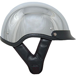 DOT Chrome Shorty Motorcycle Helmet