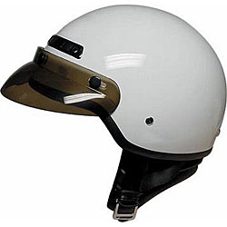 DOT 40 White Half-shell Motorcycle Helmet