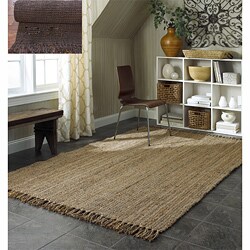 Handmade Eco Natural Fiber Chunky Loop Jute Rug (8' x 10')