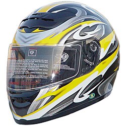 DOT Full Face Graphic RZ80 Yellow Motorcyle Helmet