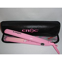 Croc Baby 0.625-inches Dual-voltage Pink Mini Flat Iron