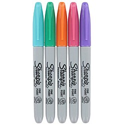 Sharpie Fine Point Permanent Markers, Assorted (Pack of 5)