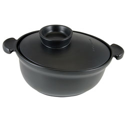 Appolia French Flame-top Ceramic 2-quart Midnight Black Covered Casserole