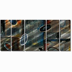 Ruth Palmer 'Subtle Ovals' 5-piece Metal Wall Art Set