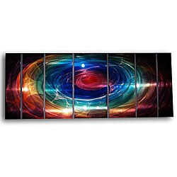 Ash Carl 'Distance' 7-panel Abstract Metal Wall Art