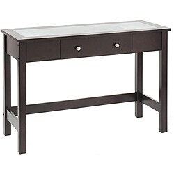 Bay Shore Rubberwood Glass-top Sofa/ Console Table