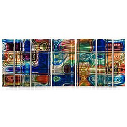 Ash Carl 'Looking' 7-panel Abstract Metal Wall Art
