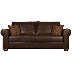 Owen Brown Renu Leather Rolled Arm Sofa