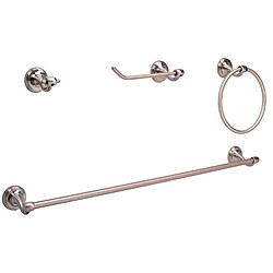 Fontaine Elegance Brushed Nickel 4-pc Bathroom Accessory Set